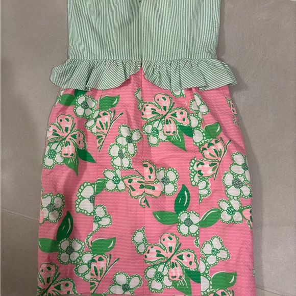 Lilly Pulitzer Cream Dress with Pink Accents size 0 - Picture 8 of 8